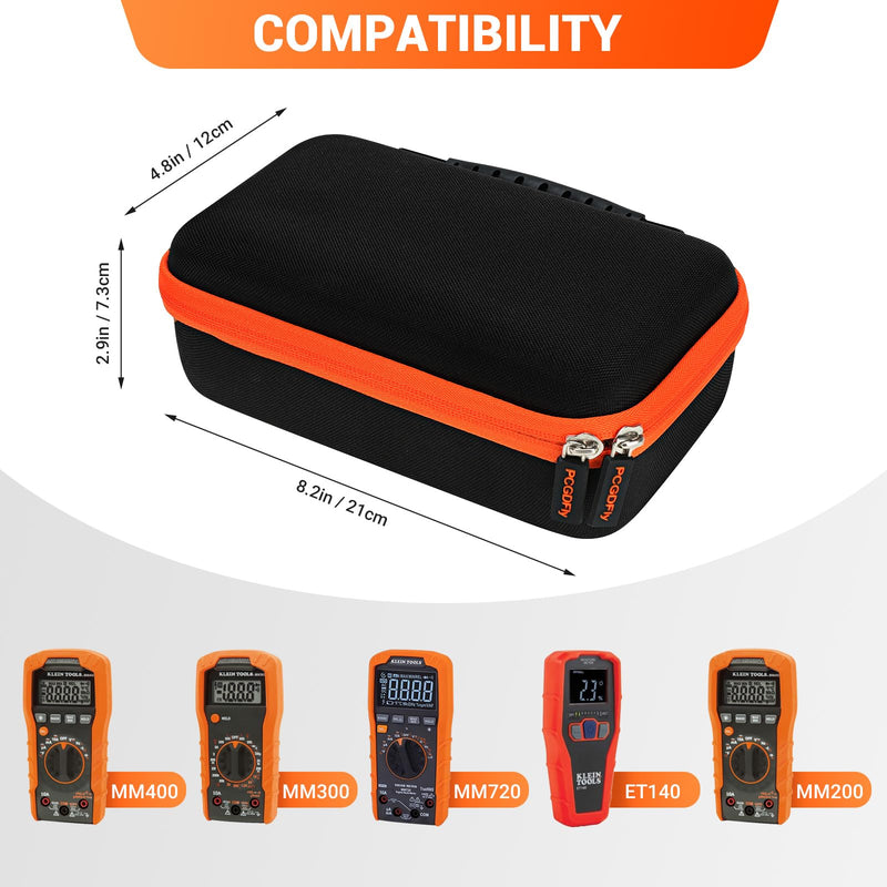 [Australia - AusPower] - Hard Carrying Storage Case for Klein Tools MM400/ MM325/ MM450/ MM300/ MM200/ ET140/ MM720/ 69355/ 69149P Multimeter, Dust-Proof, Sturdy, Durable, Smooth Zipper, Digital Electrical Tester Bag 
