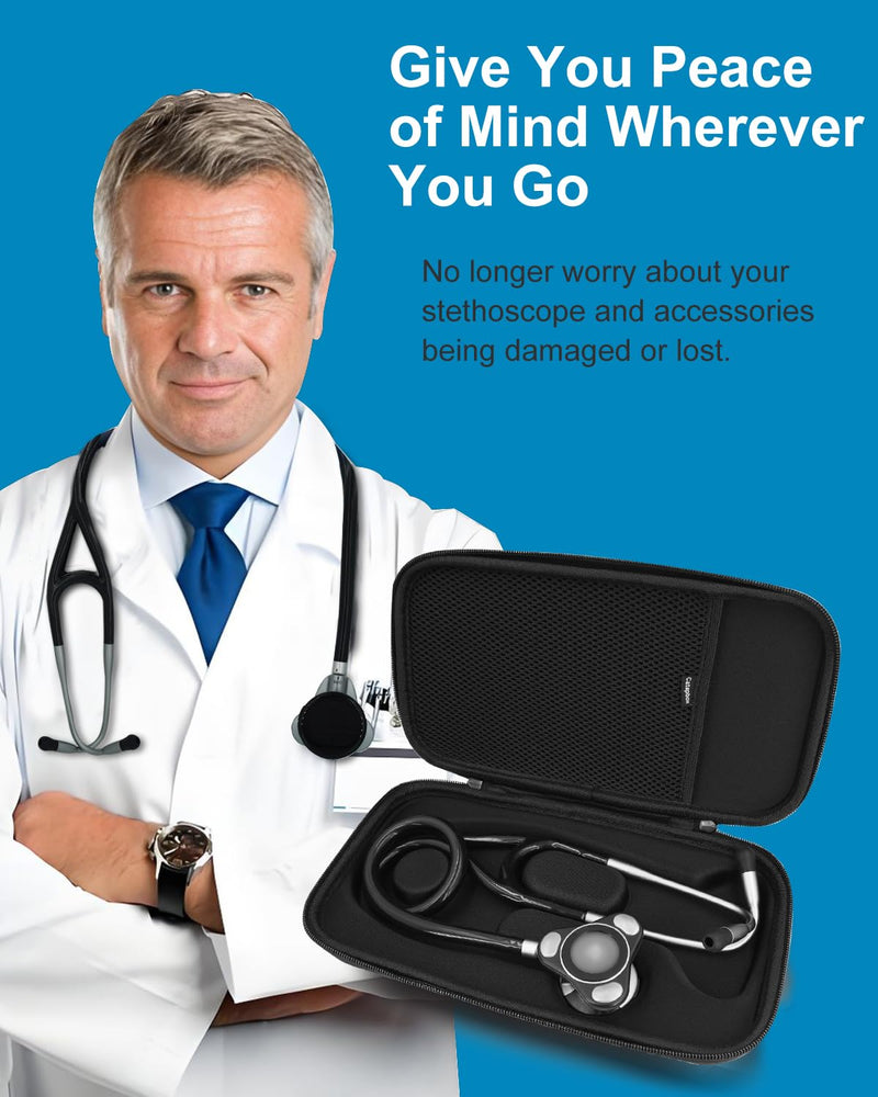 [Australia - AusPower] - Hard Stethoscope Travel Case for EKO CORE 500 Digital Stethoscope, Compact & Portable Protective Carry Case 