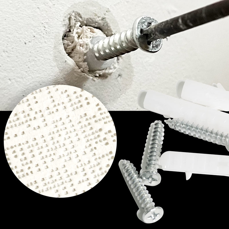 [Australia - AusPower] - 20 Packs Drywall Masonry Anchor Repair Kit Heavy Duty Wall Hole Patch Filler Fits Loose Wall Fixtures and Various Size Screws Quick Fix Wall Anchors DIY 20 5cm 