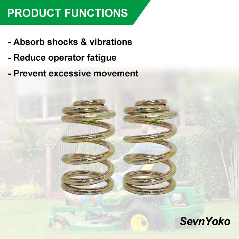 [Australia - AusPower] - 283516 Compression Seat Springs 2-Pack - Compatible with John Deere & Grasshopper Lawn Mowers - OEM Replacement Seat Spring Kit 
