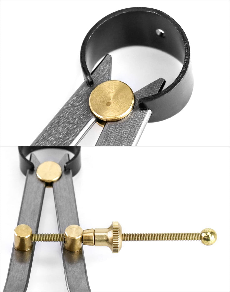[Australia - AusPower] - QWORK Precision Spring Dividers Calipers, Nut Adjustment 8 Inch Jaw Capacity Outside Calipers 