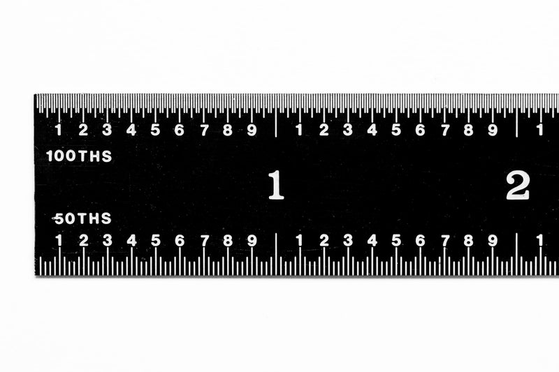 [Australia - AusPower] - PEC Tools 161-024EZ, 24 Inch Flexible Ruler, 16R (32nds, 64ths, 50 THS, 100ths),Made in US, Stainless Steel, Black Chrome 24 Inch-16R 
