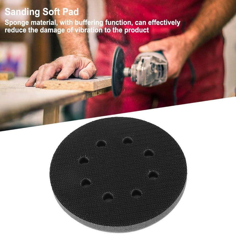 [Australia - AusPower] - KSTE 125 mm diameter soft buffer sponge interface cushion pad for sanding disc (8 holes) 