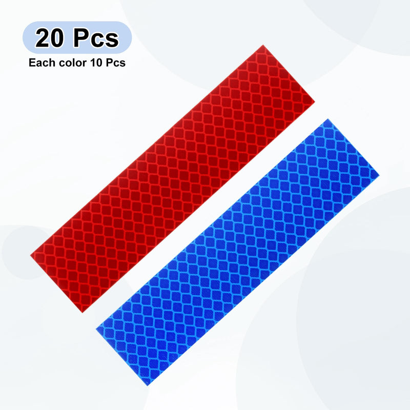 HARFINGTON Reflective Tape High Visibility Adhesive Stickers Outdoor Waterproof for Trailer Bike Car Motorcycle Helmet Mailbox Blue Red