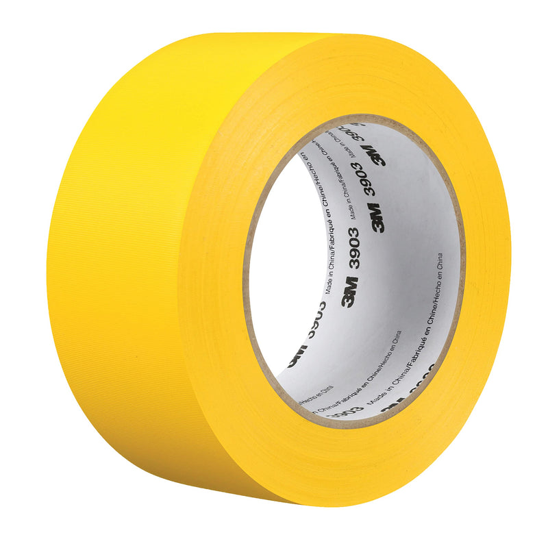 3M Vinyl Duct Tape 3903, Yellow, 2 in x 50 yd, 6.5 mil, Individually Wrapped Conveniently Packaged