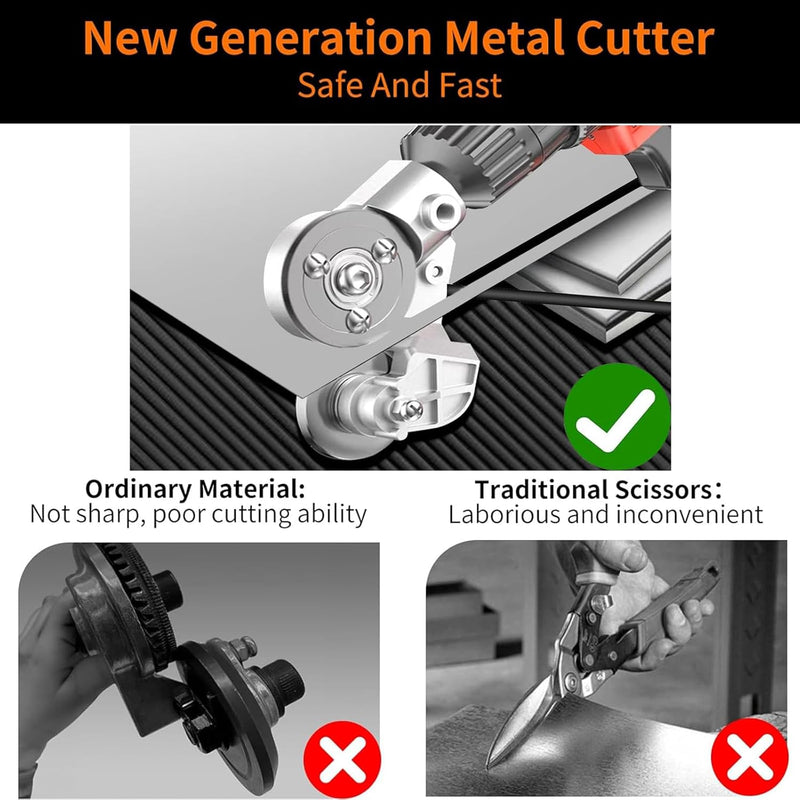 [Australia - AusPower] - Innovative Electric Drill Plate Cutter - Versatile Metal Shears Attachment for Effortless Cutting of Various Metals - High Precision, High Efficiency, Where Professionalism Meets Innovation 