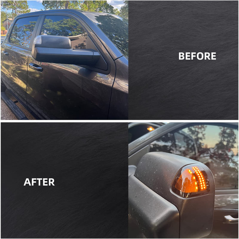 Dynamic Sequential LED Side Mirror Marker Lights Compatible with Dodge Ram 1500 2500 3500 4500 5500 Truck 2010-2018 Towing Mirror Turn Signal Indicator Lamp Accessories
