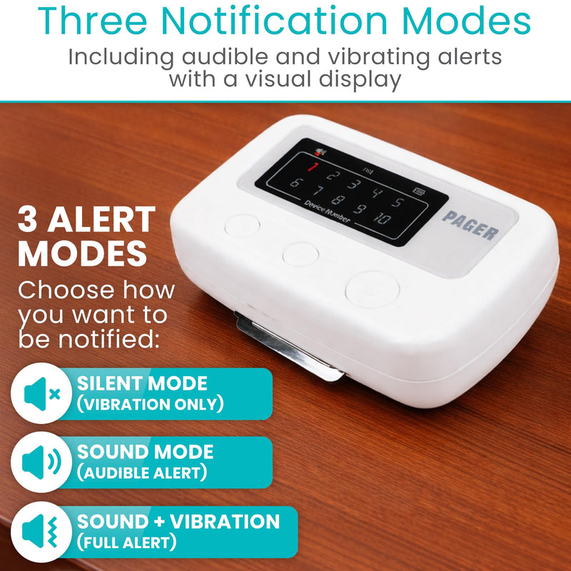 [Australia - AusPower] - Vive Wireless Caregiver Pager - Nurse Alert for Dementia Patients - Smart Portable Medical System for Caretaker - Connects to Call Button, Door, Window, Bed, Chair, Floor Alarm Pads Alert Pager 