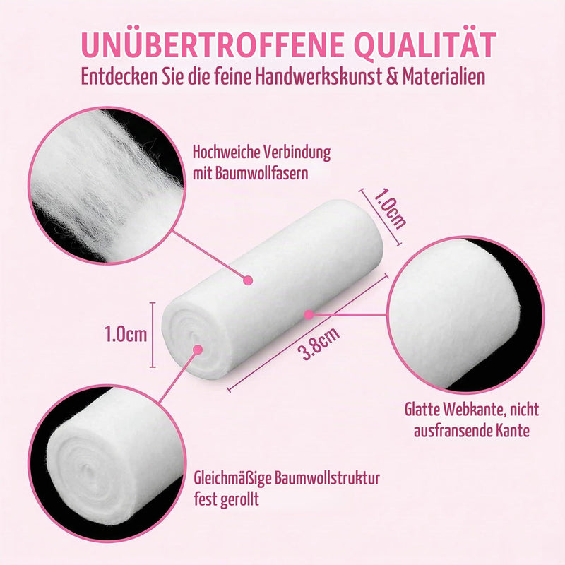 Nose Tamponade, Pack of 100 Nose Bleed Stoppers, Dental Cotton Rolls, Nose Bleeds Percent Strong Absorbent Cotton Rolls, Soft Gauze Rolls, Stop Plugs