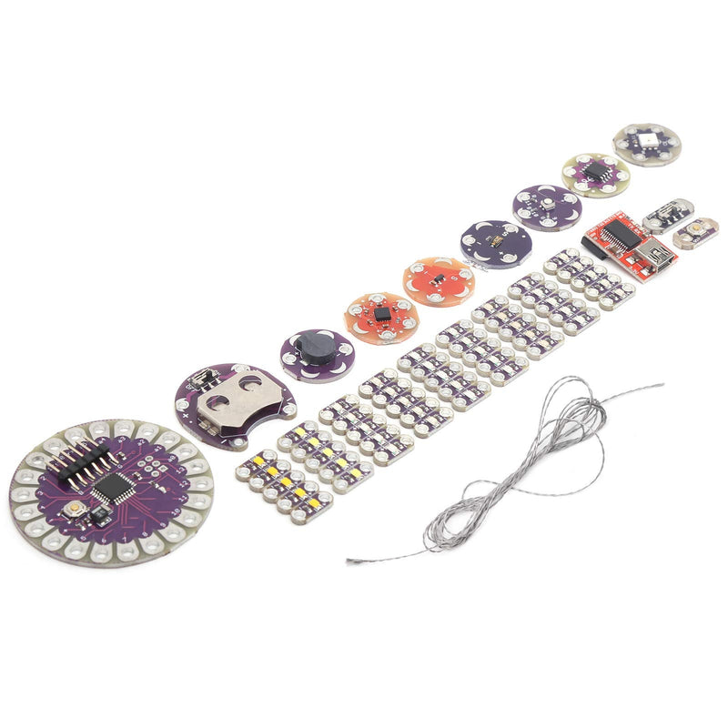 [Australia - AusPower] - Lilypad Kit Wearable Electronic LED and Sensor Kit Temperature Sensor with Cable,Electronic Components 