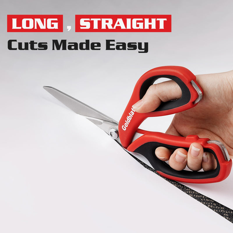[Australia - AusPower] - Goldblatt 2PCS Scissors Heavy Duty, 8-inch and 10-inch Multipurpose Scissors, Stainless Steel Blade, Comfortable Handle, Shop Scissors Easy Cutting Cardboard, Leather, Fabric 