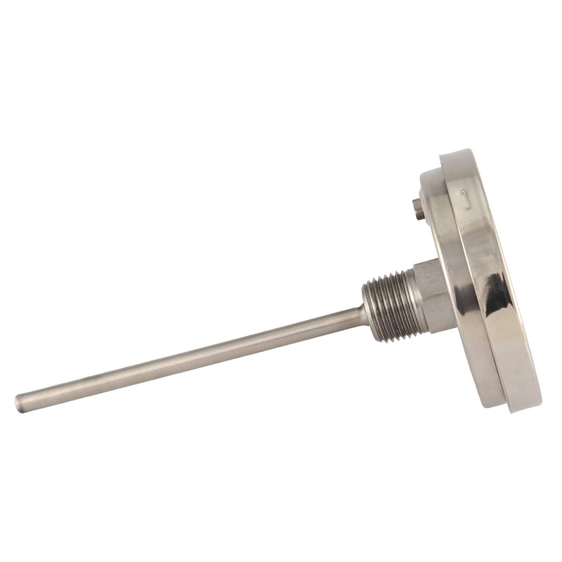 [Australia - AusPower] - T110 Series 3" Dial, Full Stainless Steel Bimetal Dial Thermometer, 0-250°F, 1/2" NPT, Back Mount (4" Stem) 4" Stem 