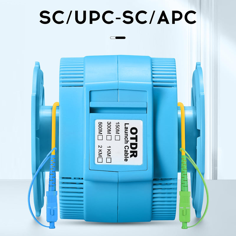[Australia - AusPower] - OTDR Launch Cable Box SCUPC-SCAPC 500m OTDR Transmission Cable Box 9/125um Single-Mode Fiber Optic Tester Optical Fiber Dead Zone Eliminator FTTH Testing Tool 