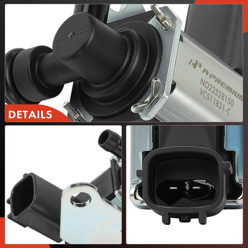 A-Premium Vapor Canister Purge Solenoid Valve Compatible with Nissan Sentra 2007-2012 2.0L, Versa 2007-2014, NV200 2013-2021 2.0L, Cube 2009-2014 1.8L, Versa Note 2014-2014 1.6L