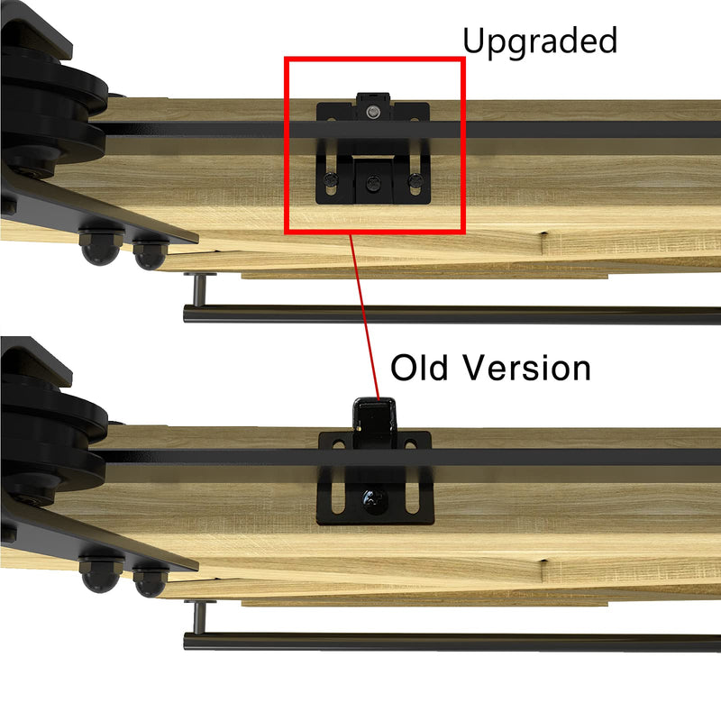 2PCS Soft Close barn Door Hardware kit Barn Door Soft Close Mechanism Spring Buffer Damper Hole-Free Version Fit for Door Weight 60-176 Pounds Adjustable Door Stoppers 2022NEWEST (Use for 240-340) Use for 240-340