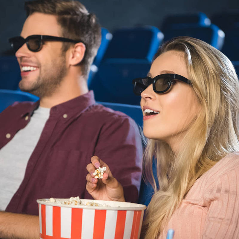 [Australia - AusPower] - Reald 3D Glasses, Circular Polarized Non-Flashing Passive 3D Glasses For Reald Format Cinema/Passive Polarized 3D TV Projector - 3D Glasses That Supports 3D TV And Cinema (3pcs) 
