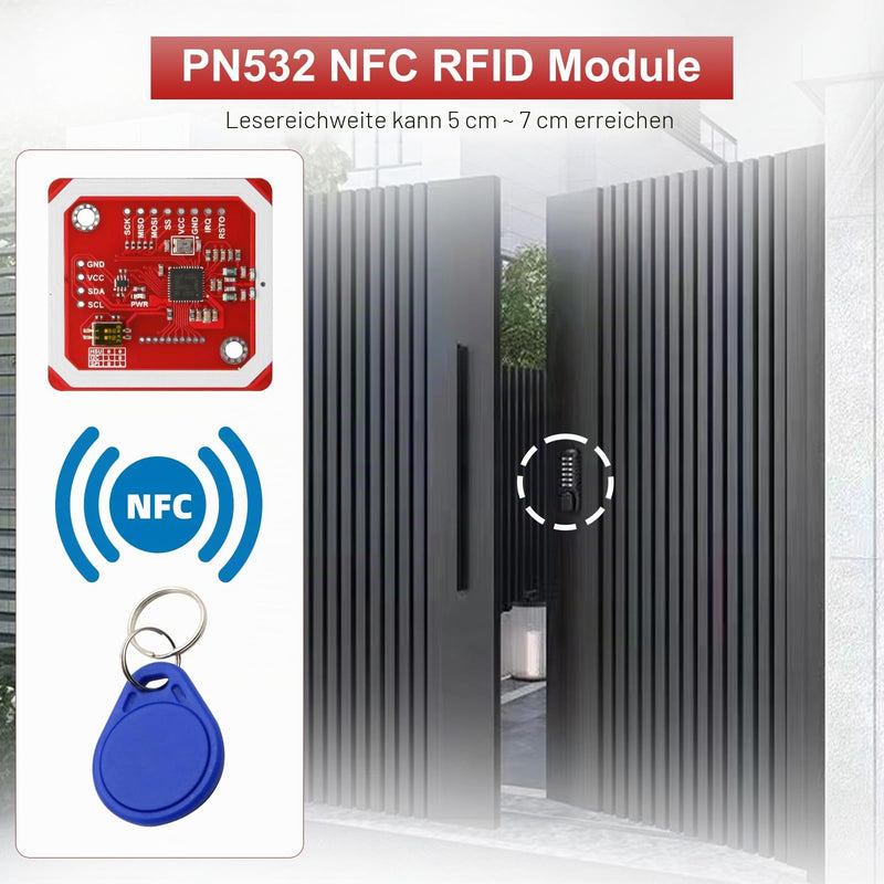 PN532 NFC NXP RFID Module V3 Kit AYWHP 1 Piece Near Field Communication Reader Module Kit I2C, NFC RFID Card Read Module RFID Reader NFC Sticker Compatible with Arduino