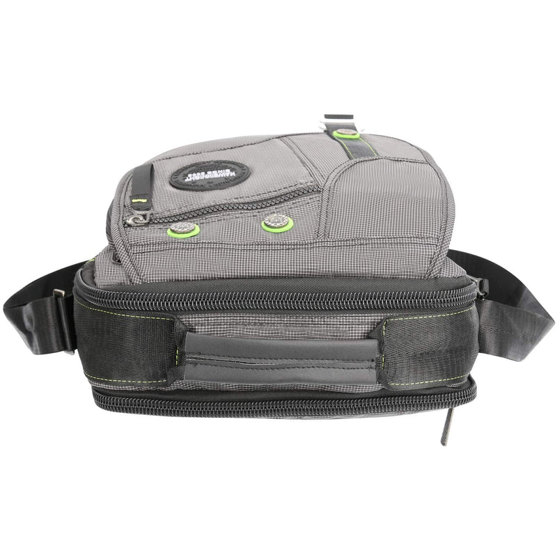 [Australia - AusPower] - Vertical Messenger Bag, Crossbody Bag, Shoulder Bag Work Satchel for iPad Tablet Kindle Large-gray 
