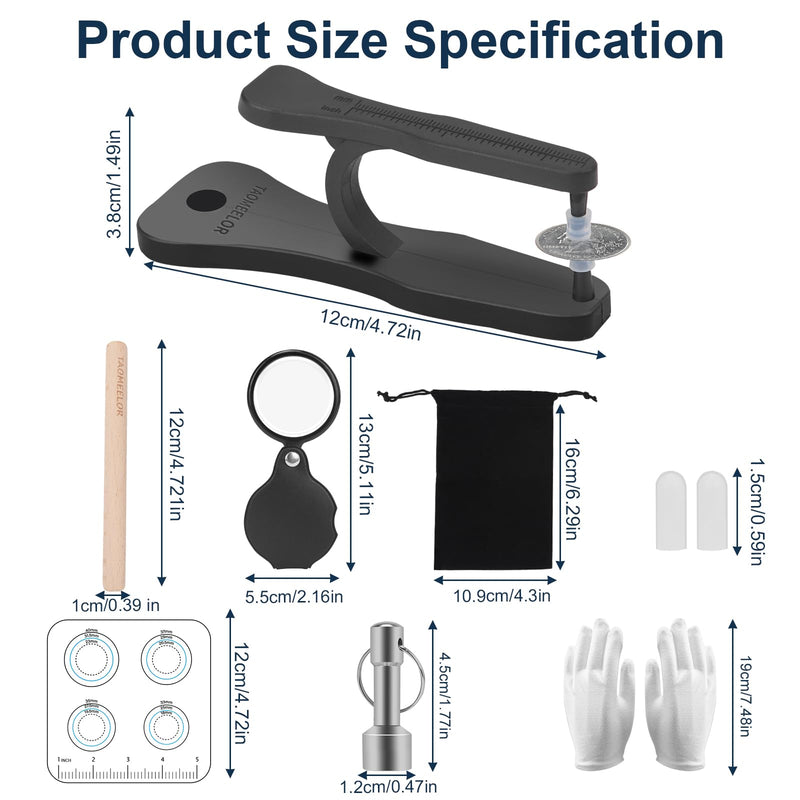 [Australia - AusPower] - Coin Ping Tester Kit, The Pocket Coin Ping pinger Tester Kit, Gold & Silver Coin Ping Testing- Coin Validation via Ping Resonance Testing & Size Comparison, Portable & Technical Specifications Style. 