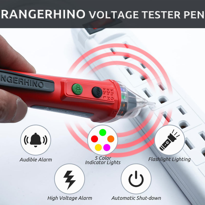 [Australia - AusPower] - Digital Multimeter & Dual Range Voltage Tester & Multimeter Test Leads Set 