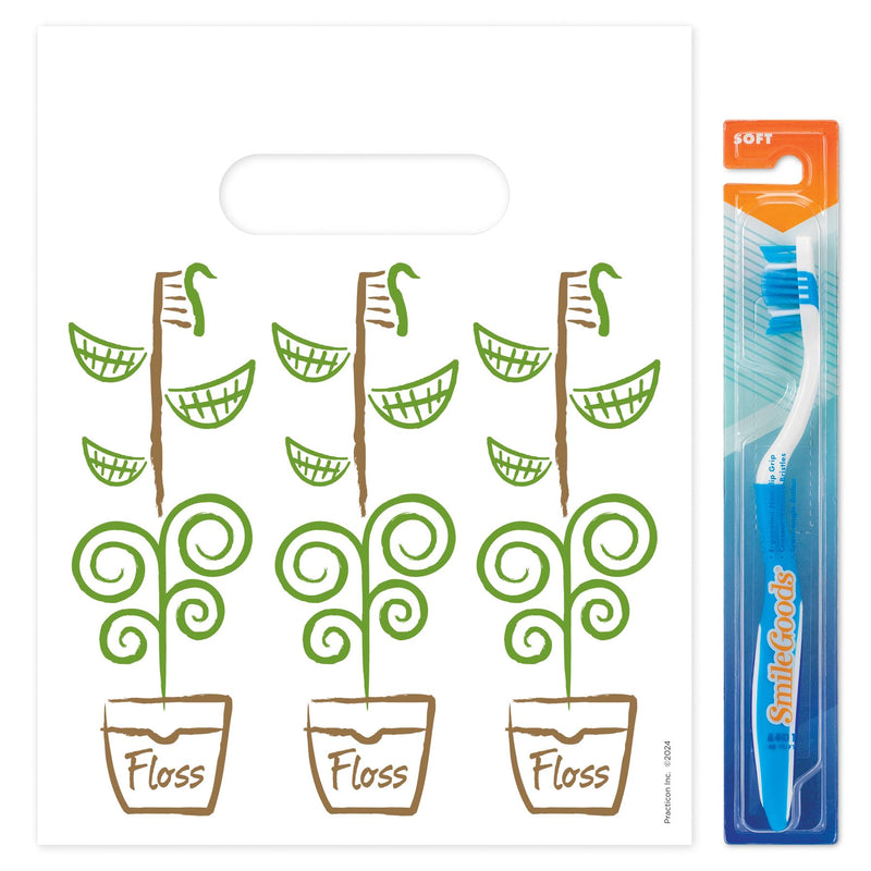 [Australia - AusPower] - Growing Smiles Dental Giveaway Bags, 8" x 10", 100 Pack 