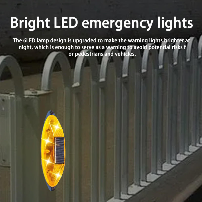 [Australia - AusPower] - Solar Strobe Warning Light,Small Solar Safety Warning Light 360 Degree & Outdoor Waterproof,Traffic Pavement Bright LED Lights for Construction Site,Traffic,Dock,Marine,Stop Sign (Yelloe 1 Pack) Yellow 1 Pack 