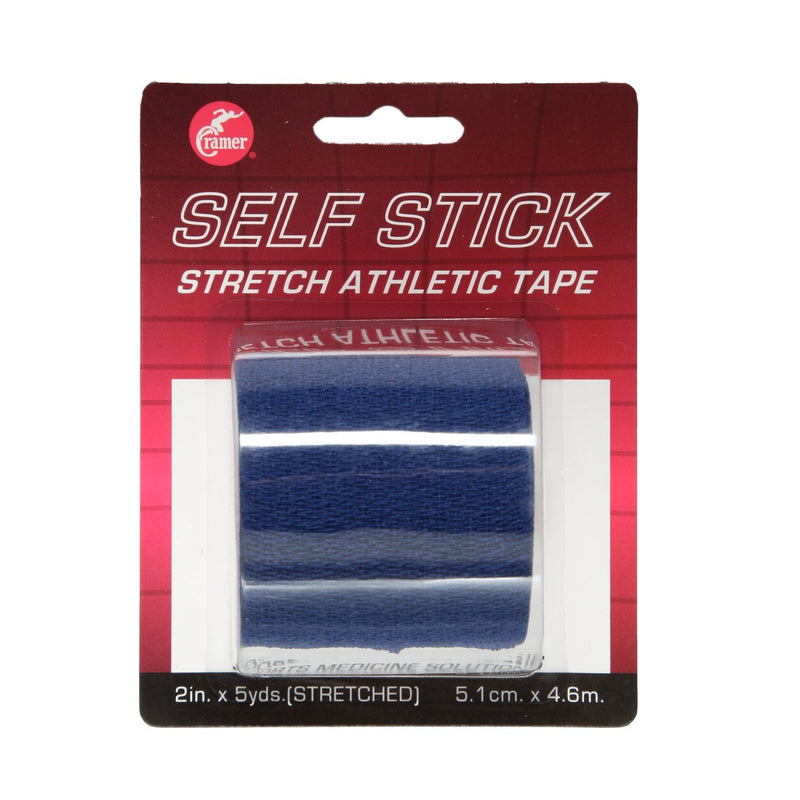 [Australia - AusPower] - Cramer Eco-Flex Self-Stick Stretch Tape, Cohesive Tape, Flexible Elastic Sports Tape, Athletic Training Room Supplies, Easy Tear & Self-Adherent Bandage Wrap, Single 5 Yard Roll, Blue 2" x 5 yds 