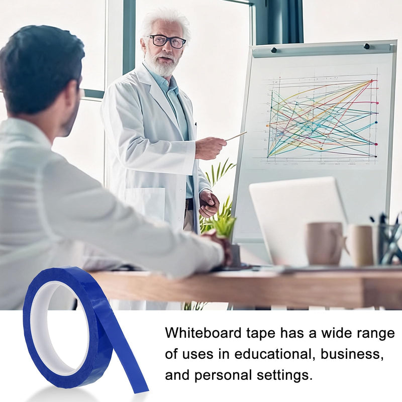 PATIKIL Whiteboard Tape 3/4" x 216.5ft, Thin Dry Erase Self Adhesive Chart Line Tape for Graphic Chart Marking DIY Art, Blue