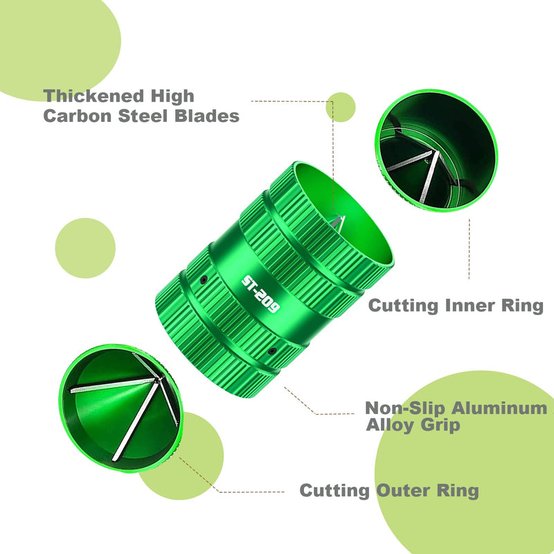 [Australia - AusPower] - Copper Pipe Cutter Reamer Tool - Professional Deburring Plumbing Tools for Plumber - 1/4" to 1-5/8" Copper & PVC Conduit Pipe Reamer Deburring Tool 