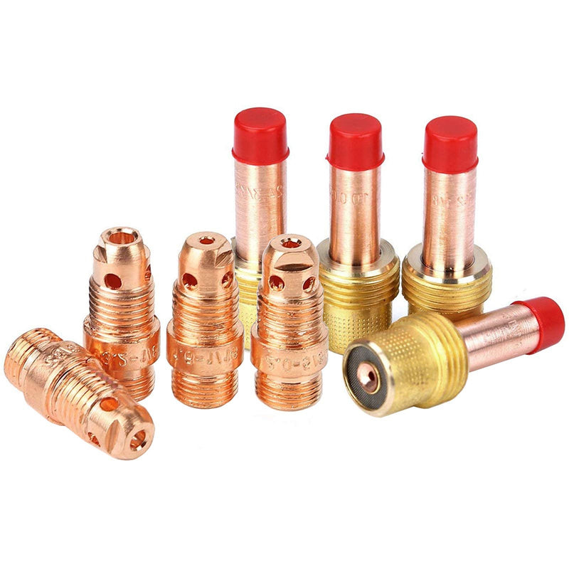 Zinger TIG Welding Torch Stubby Gas Lens #10 Glass Cup Kit for WP-17/18/26 | 63PCS TIG Torch Kit Tig Welding Accessories Alumina Nozzle Collets Body Stubby Gas Lens #10 Glass Cup for WP-17/18/26 Torches