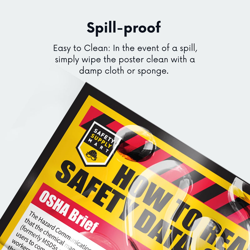 [Australia - AusPower] - How To Read A Safety Data Sheet (SDS/MSDS) Poster, 24 x 33 Inch, UV Coated Paper (Poster) 1 Pack 