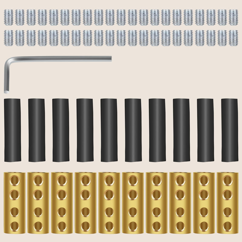 [Australia - AusPower] - Linkstyle 10pcs 6 AWG Gauge Wire Connector Nut Kit, 80A Quick Wiring Connection Terminal, Splicing Quick Wiring Connection Terminal, Circuit Connector Wire Connector with Screws and Heat Shrink Tube 6 AWG-80Amp 