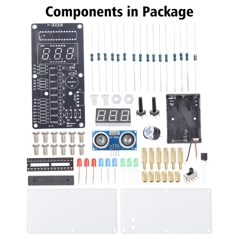 [Australia - AusPower] - MIOYOOW Ultrasonic Ranging Alarm DIY Kit, HC-SR04 Ultrasonic Distance Measurer Soldering Practice Kit with LED Lights, STEM Soldering Electronic Projects for School Learning 