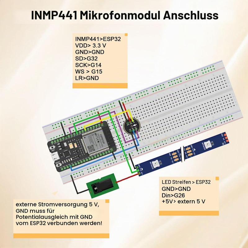 INMP441 Omnidirectional Microphone Module RUIZHI 3 Pieces INMP441 Omnidirectional Microphone I2S Interface Digital Output Sensor Module Support ESP with Arduino
