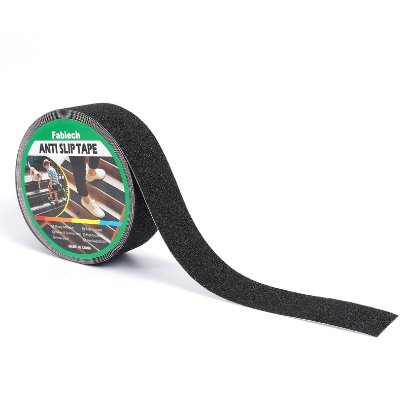 2" x 35' Heavy Duty Anti Slip Traction Tape, Waterproof High Grip Non Skid Strips for Indoor Outdoor Steps, Stairs, Ramps, Pool Decks and Garage black 2"×35FT