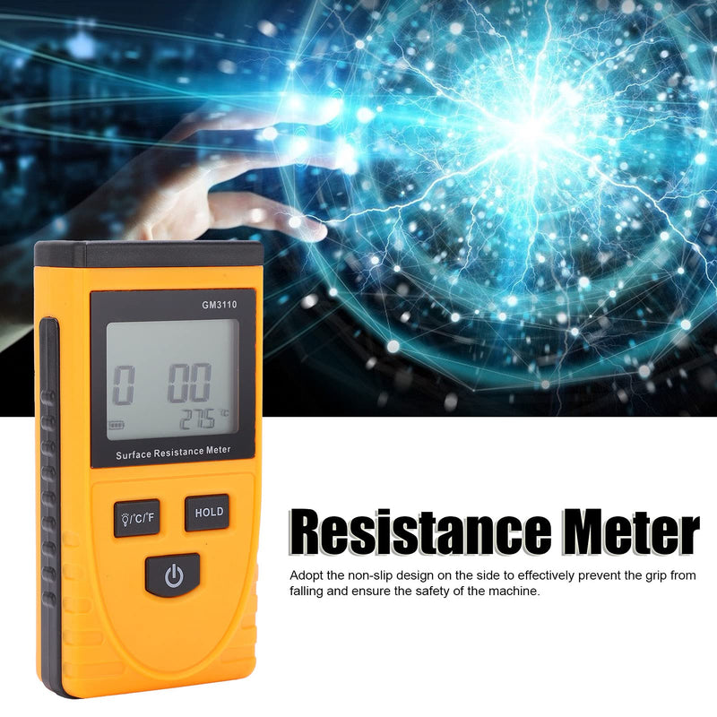 [Australia - AusPower] - Surface Resistance Meter,GM3110 Anti?Static Surface Resistance Tester with High?Definition LCD Backlight Digital Display,High-Precision Handheld Earth Insulation Resistance Tester, surface resist 