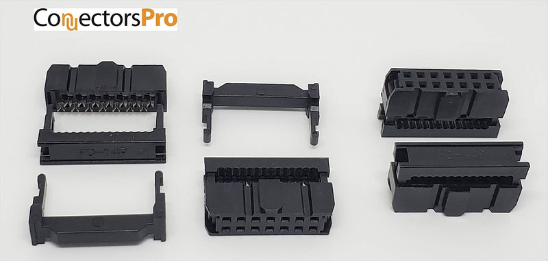[Australia - AusPower] - Pc Accessories - ConnectorsPro 50-Pack 2X7 14P FC 2.54mm 0.1" Pitch Dual Row IDC Sockets for Flat Ribbon Cable, 14 Pins Female Connectors 