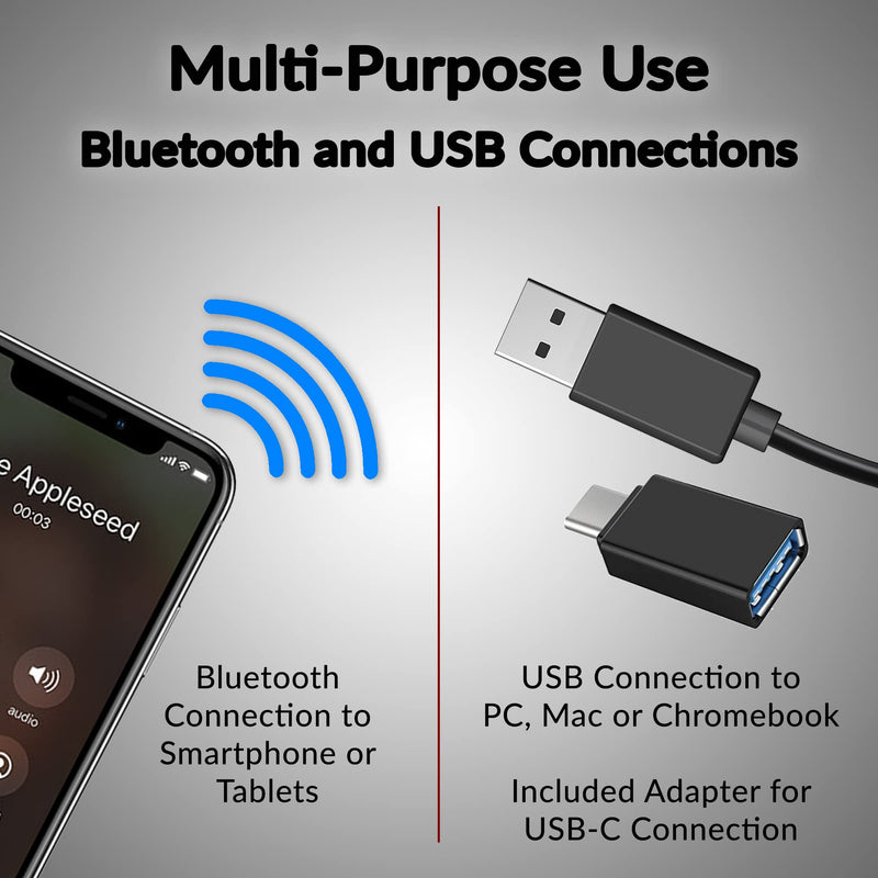 [Australia - AusPower] - Cyber Acoustics USB & Bluetooth Speaker Bar (CA-2890BT) – USB Powered Speaker with Speakerphone for PC and Bluetooth to Simultaneously Connect to Smartphones, Clamps to Monitor, Convenient Controls USB and BT 