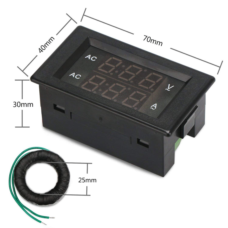 [Australia - AusPower] - DROK AC 80-300V 100A and AC 500V 200A Volt Amp Meter Bundle 