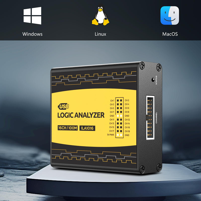[Australia - AusPower] - innomaker USB Logic Analyzer ULA1016 Full 16 Channels 100MHz Sampling Rate Comes with Open Source Software pulseView which Support Windows Linux mac os 