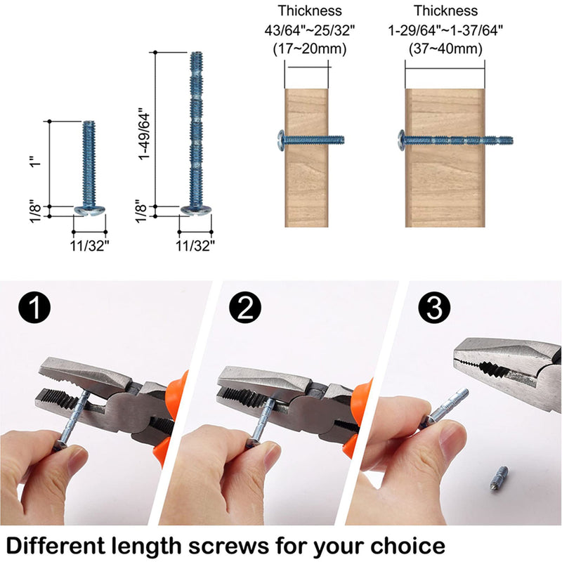 Amerdeco 10 Pack Matte Black Cabinet Handles 1.4 Inch(35mm) Single Hole Drawer Knobs and Pulls for Bathroom Cabinets ZH0010