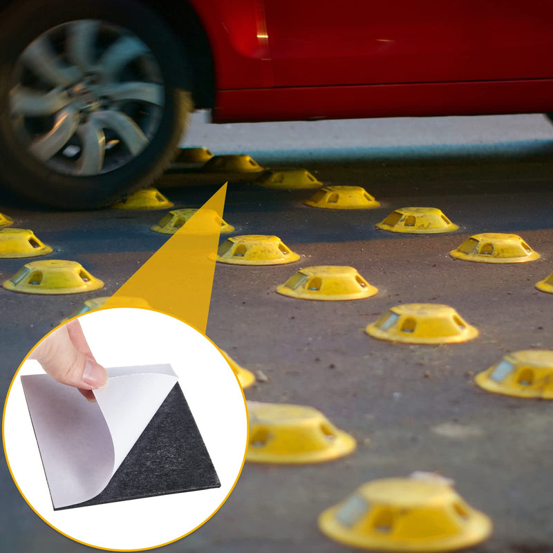 Gueevin 40 Pcs Adhesive Pads for Road Reflectors 4 Inch Driveway Reflector Markers Tape Adhesive Pad for Street Pavement Asphalt, Industrial Grade Glue for Markers