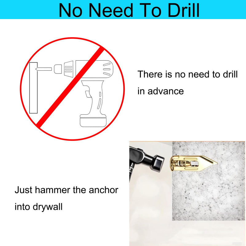 [Australia - AusPower] - 80 Pcs Metal Expansion Bolt for Drywall,Upgrade The Drywall Anchors,No Drill or Holes in Wall,Easy to Install and Widely Applied,40 Sheetrock Anchors & 40 Self Tapping Screws 