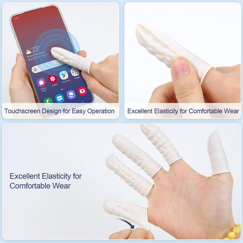 [Australia - AusPower] - Finger Cots Finger Gloves Disposable(Approx 480pcs),Medium Finger Protectors,Finger Covers Protection for Finger Tips,Thumb Protector for Electronic Repair, Handmade, Industrial Apply 
