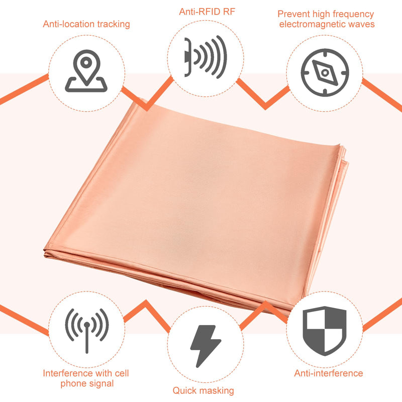 [Australia - AusPower] - VitalCozy Faraday Fabric, Copper Faraday Cloth for EMP Shield,grounding Mobile Phone,WiFi, GPS Copper Nickel Fabric Material Blocks Rf Signals(1 Sheet,197"x43") 1 197"x43" 