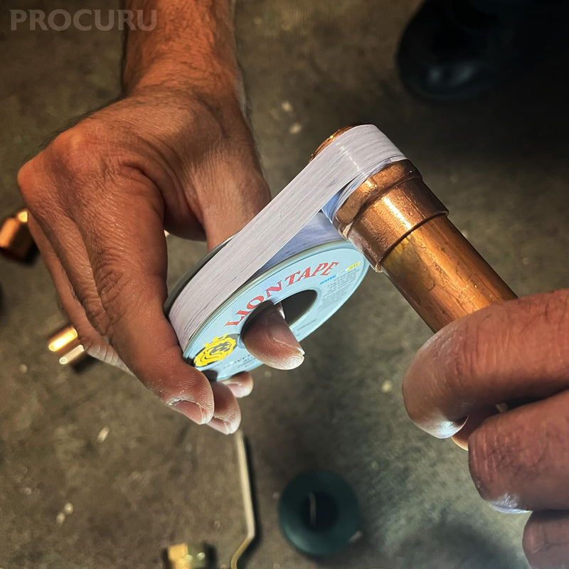 [Australia - AusPower] - Liontape G701 10-Pack 1/2" x 1200" Heavy Duty Professional Teflon Tape, for Water/Oil/Gas, 4-Mil, High Density, Up to 12000 psi, Grey 1/2 Inch Grey 