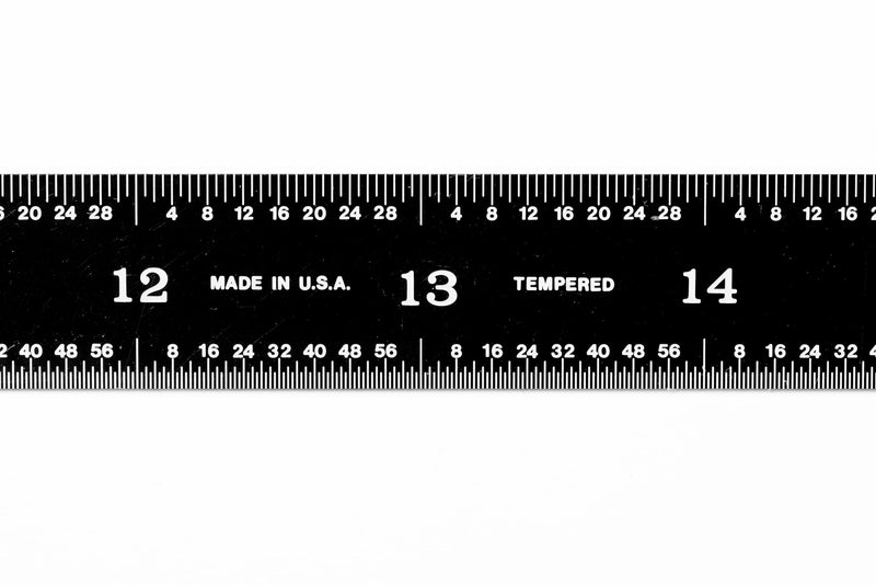 [Australia - AusPower] - PEC Tools 161-024EZ, 24 Inch Flexible Ruler, 16R (32nds, 64ths, 50 THS, 100ths),Made in US, Stainless Steel, Black Chrome 24 Inch-16R 