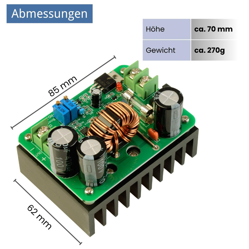 12-60V to 12-80V 600W 10A DC-DC Converter Power Supply Step-up Converter Module Power Supply
