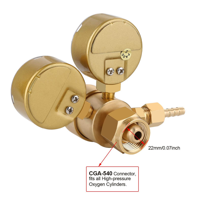 IMAGE® Welding Gas Welder Oxygen Regulator Gauges Oxy for Victor Torch Cutting Kits CGA 540