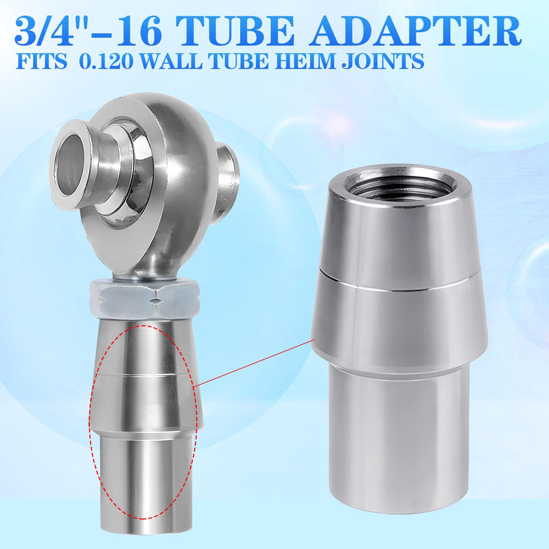 [Australia - AusPower] - 3/4"-16 RH & LH Threaded-Weld-in-Bung Tube-Adapter Kit Fits 0.120 Wall Tube Heim Joints,Fits Tube Size: 1 1/4" OD x 0.120" Wall x 1" ID. ﻿ 